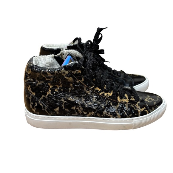 P448 Star 2.0 High Top Sneakers Tortoise & Black Patent Size EU 40/US 9.5-10 - Picture 8 of 8